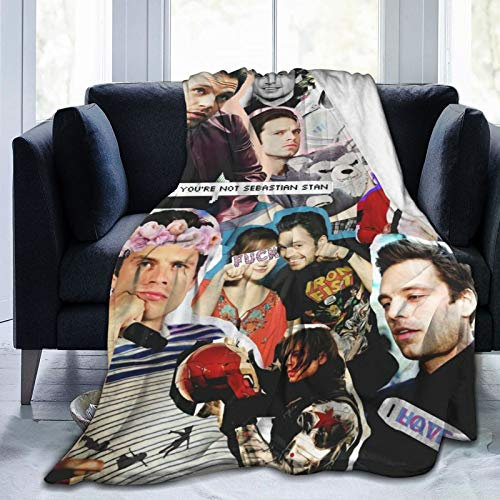 Suehome Sebastian Stan Bucky Barnes Weiche und bequeme warme Fleecedecke für Sofa, Bett, Büro, Kniepolster, Bett, Auto, Camping, Couch, gemütliche Plüsch-Überwurfdecken