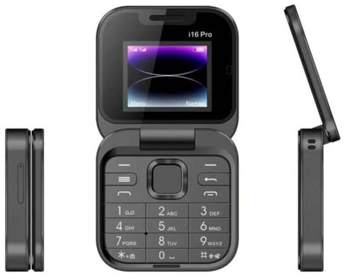 openspaceshop NUOVO telefono cellulare flip i16 pro tastiera 2G GSM 1.77 telefono cellulare pieghevole 2 SIM sbloccato