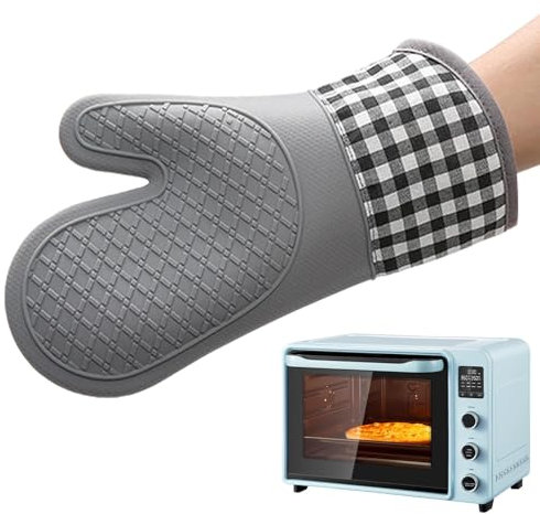 Extra langer Ofenhandschuh, Silikon-Ofenhandschuhe, Silikon-Ofenhandschuhe für Fritteuse, verlängerte Ofenhandschuhe, lange hitzebeständige Handschuhe, extra lange Küchenhandschuhe, übergroße