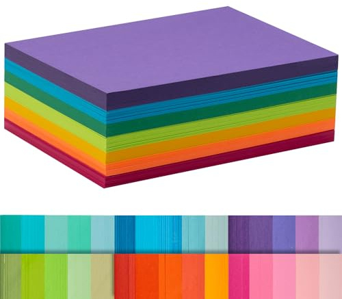 Karteikarten A6, 210 Stück 10,16 cm x 15,24 cm Farbige Vokabelkarten, 180 g/m² Lernkarten in 7 Farben Bunte Lernkarten, 4x6 Moderationskarten für Schule, Studium und Arbeit