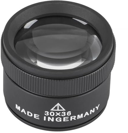 30X Juwelierlupe, Schwarz Professionell Schmucklupe Schmuck Lupe Mikroskop Augenlupe für Diamanten, Münzen, Stempel