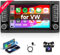 Hodozzy 2G+64G Android Radio Coche para VW Touareg Transporter TS Multivan 2004-2011 Carplay Android Auto,Pantalla Táctil de 7 Pulgadas Bluetooth con Mirror Link GPS WiFi SWC FM/RDS/EQ + Cámara