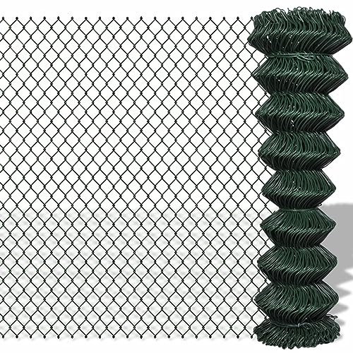 IKAYAA Drahtzaun Gartenzaun Maschendraht Set 15m Kaninchendraht Metall Drahtg Forstzaun Gitterzaun Drahtzaun-Grün-1.5x15 m