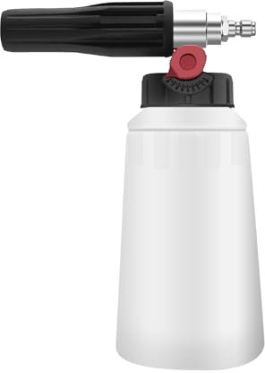 OHAYORI Snow Foam Lance, Upgrade Foam Knob 1/4 Quick Release Foam Cannon for Quick Connect Pressure Washer Gun, Wide Mouth Soap Dispensal F OAM Nozzle, 180Bar Pressure Wash Trigger Gun Attachment
