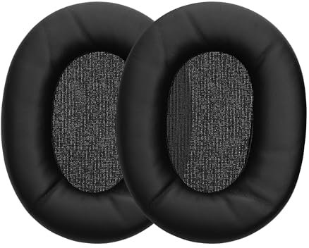kwmobile 2x Cuscinetto Cuffie Compatibile con Sony INZONE H9 Pad - Cuscinetti Ricambio Cuffie Over Ear Simil Pelle - nero