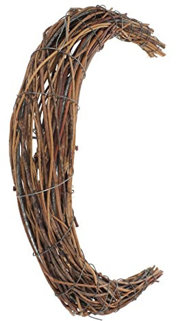 LIFKICH Rattan Kranzrahmen Mondförmiger Wreath Dekorativer Wreath Für Hochzeiten Feste Und Wohnräume Für Kreative Bastelprojekte Und Individuelle Wanddekoration