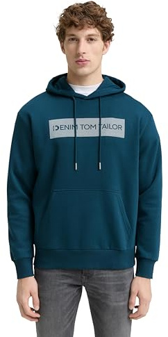 Tom Tailor Denim Herren Hoodie Sweatshirt mit Print