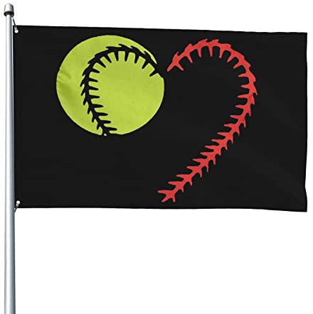 Gartenflaggen Baseball-Softball-Spitze Robuste Flaggen Dekorative Fahnen Für Restaurants Außenbereich Veranda 90X150cm