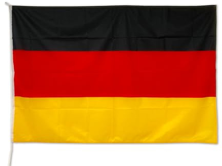 Bandiera Germania 150x100 cm - Tessuto Nautico Resistente e Colori Brillanti. Bandiera della Germania ideale per esterno e interno