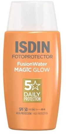 ISDIN Fusion Water MAGIC Glow LSF 50 Sonnencreme für das Gesicht mit Glow-Effekt