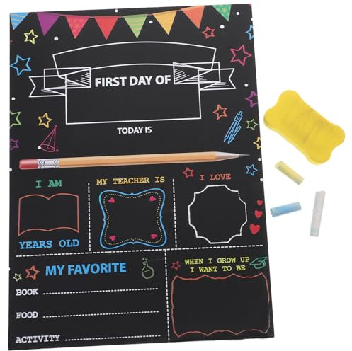SHINEOFI Tafel Für Den Ersten Schultag 1 Satz Schilder Für Den Ersten Vorschultag Wiederverwendbar Schulbedarf Doppelseitig Kleine Tafel Für Kinder Kindergarten Vorschule