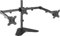 Triple Monitor Stand, Free Standing Three LCD Monitor Fully Adjustable Desk Arm Mount Fits 3 Screens up to 27 inch, 10kg Weight Capacity per Arm, Black