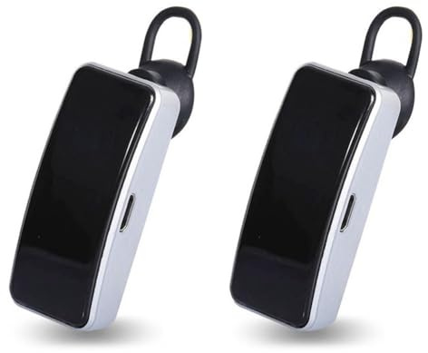 Fuhjythy Walkie Talkie Headset Ear Hanging Mini Walkie Talkie Portable Walkie Talkie Bluetooth Headset for Bar Hotel Radio B