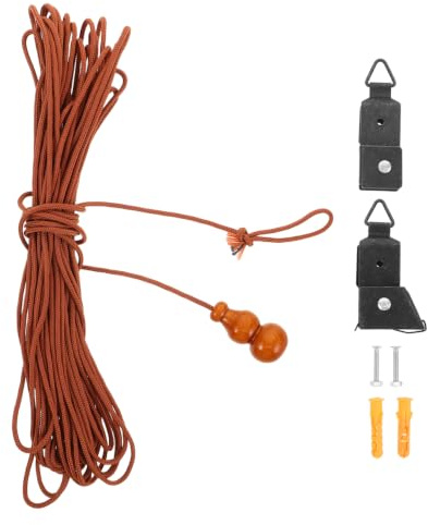 VILLCASE Système de Levage pour Rideaux Enrouleurs Bambou et Roseaux, Kit de Remplacement Cordon de Store Robuste, Accessoires de Store Enrouleur Vintage, Réglage Lumière Couleur Aléatoire