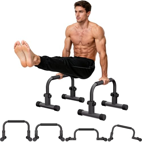 Robustes Push-Up-Barren-Set aus Stahl | Ergonomische S-Form Für Tiefere Liegestütze | Handgelenkschonend & Rutschfest | Fitness Zuhause & Krafttraining