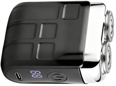 Rasoir Électrique pour Homme, Portable Sans Fil Rechargeable avec Double Lame et Écran LED, Rasoir Sans Fil Étanche, Pour Le Toilettage Noël Anniversaire Bureau Maison Douche Quotidienne