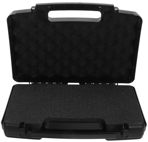 GALPADA Small Hard Case with Foam Portable Tool Box | 13.56 in Heavy Duty Toolbox Black Plastic with Foam Pads for Hiking and Swimming