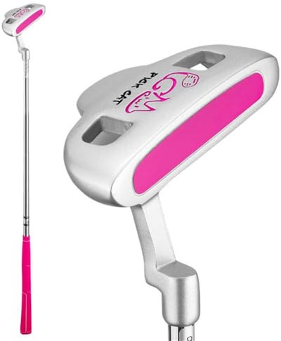 Putter per mazze da golf leggeri per destrorsi, per bambini, ragazzi e ragazze, per sport all'aria aperta (rosa, per 6-8 anni)