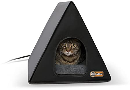 K&H PET PRODUCTS Beheizter A-Rahmen, 45,7 x 35,6 cm, 20 W, Grau/Schwarz