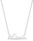 Elli Halskette Silber 925 Berge Alpen Cut-Out Anhänger Kette Damen Schmuck Geschenke für Frauen Mädchen Mama Freundin, Abenteurer Silberkette Länge 45 cm
