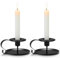 Eisen Schwarzer Kerzenständer 2er Set – Schwarze Konische Metall Kerzenhalter, Antike Vintage Dekorative Kerzenhalter für Halloween, Weihnachten, Hochzeiten und Festliche Anlässe