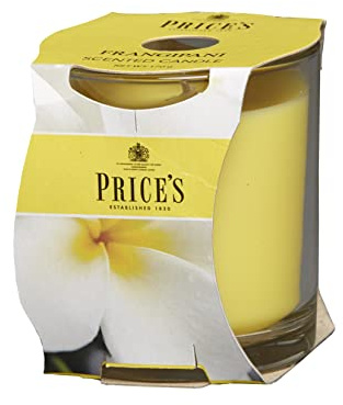 Price's Candles Frangipani Cluster Jar Scented Wax Candle Long Burning Tropical Floral Jasmine Fragrance Home Décor Glass Jar Relaxing Ambient Candle