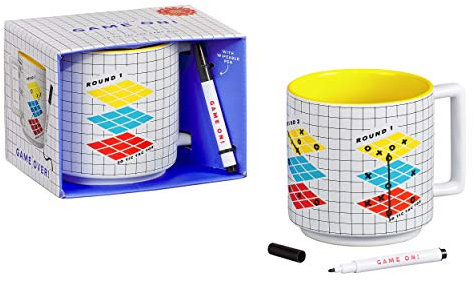 Yes Studio YAY001 Tic Tac Toe Game Mug & Pen Ceramic Novelty