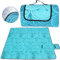 SaiXuan Picknickdecke 200 x 200 cm Outdoor Stranddecke wasserdichte sanddichte tolle Picknick-Matte Fleece wärmeisoliert wasserdicht mit Tragegriff (Pfauenblau)