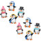 STOBOK Süße Pinguin Charaktere Spielzeug Mini Pinguin Figur Sammlung Spielset Pinguin Kuchen Topper, 8 Stück(zufälliger Stil)
