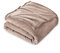 FARFALLAROSSA Coperta Plaid Pile, Coperta Divano 130 x 160 cm Flanella, Coperta Letto Singolo Calore Morbida - Beige