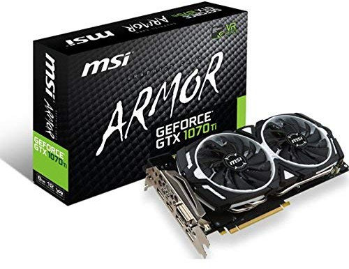 MSI GeForce GTX 1070 Ti Armor 8G Carte Graphique Nvidia GeForce GTX 1070 Ti 1607 MHz (Reconditionné)