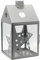 Dekovita 38cm Metall-Laterne Sterne Lichthaus - Gartenlaterne mit Glas-Scheiben - Windlicht Haus Deko-Laterne