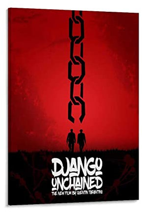 NA Leinwandbild Vintage-Filmposter Django Unchained Poster Dekorative Malerei Wohnzimmer Poster Schlafzimmer Gemälde 60X90cm Kein Rahmen