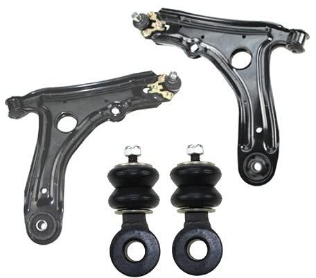 ATEC Germany 2x Querlenker Vorderachse links & rechts mit Lagerbuchsen und Traggelenk, 2x Koppelstange vorne Kompatibel mit VW VENTO (1H2), GOLF 3 (1H1) (1E7) (1H5), GOLF 4 Cabrio (1E7)