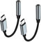 Adattatore Audio USB C a 3.5mm (2 Pezzi), Compatibile Con Samsung Galaxy S21/22/23, Xiaomi Mi 8/9/10, Huawei P20/30/40Pro - Per Cuffie e Aux