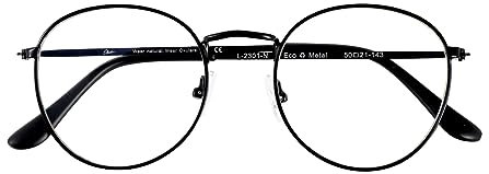 Okulars® Eco Metal Recycelte Brille mit blauem Licht, verstellbar, für Damen und Herren – Einheitsgröße, Schwarz , Einheitsgröße