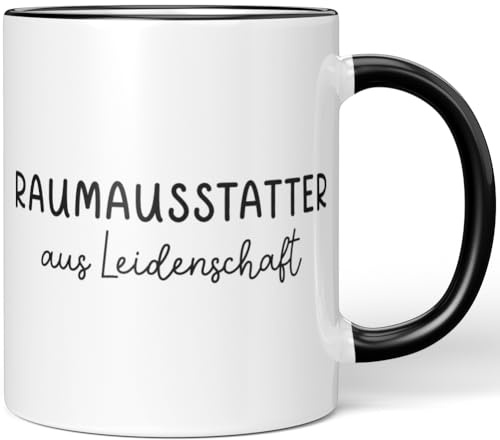 JUNIWORDS Tasse, Raumausstatter aus Leidenschaft, Schwarz (6656908)