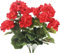 Laelfe Geranios Artificiales Exterior, Flores Artificiales Decoracion Geranios para Exterior Interior Hogar Balcón Jardin Patio Maceta Colgante Decoración de Mesa (Rojo, 2 Pcs)