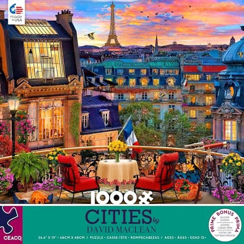 Ceaco David Maclean – Städte – Paris Rooftop – Puzzle mit 1000 Teilen
