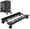 Fangehong Support pour Unité Centrale, Support de Boîtier d'Ordinateur, Stand de CPU Mobile, Support Tour PC sous Bureau avec 4 Roues Verrouillables pour Processeur Gamer Réglable Noir (49×19.5-25cm)