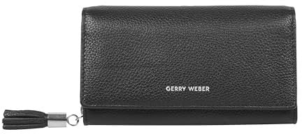 Gerry Weber - große Geldbörse für Damen, stylisches Portemonnaie, Maße 18x10x1, in Schwarz