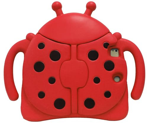 MINUUISCT Funda de silicona para iPad Air 2013/Air 2 2014 Generación, funda suave para niños con escarabajo de dibujos animados compatible con iPad Pro 2016/iPad 2017 2018 9.7 pulgadas, funda