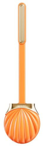 Lkw Ogechi Orange Silicone Toilet Brush with Holder, Long Handle Toilet Brush, Shell Shape Toilet Brush Set, Toilet Brush with Quick Drying Holder Set for Bathroom