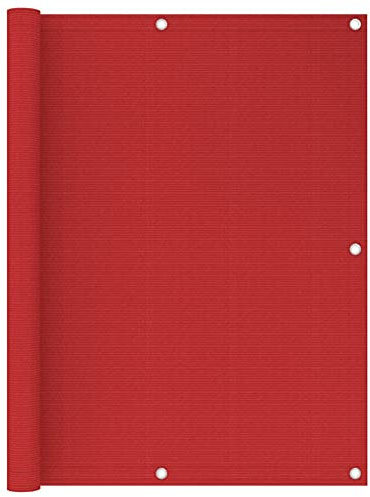 LAPOOH Écran de Balcon Rouge 120x500 cm PEHD,Brise-Vue,Brise Vue Beige,Canisse Brise Vue