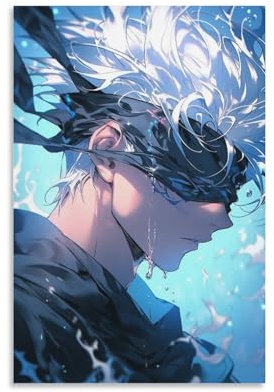 Satoru Gojo Anime-Poster, Wandkunst, Poster, Drucke, Heimdekoration, Bild, Leinwand, Malerei, Poster, 20 x 30 cm