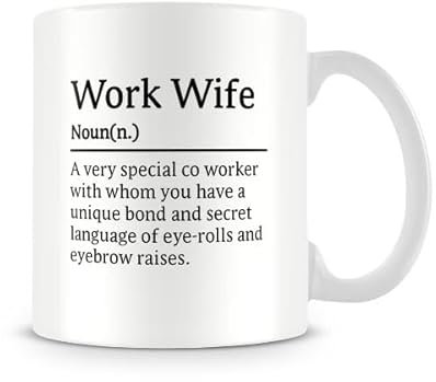 Behind The Glass - Work Wife Definition Coffee Mug - Perfect for Your Office Partner, Ceramic, 11fl.oz.
