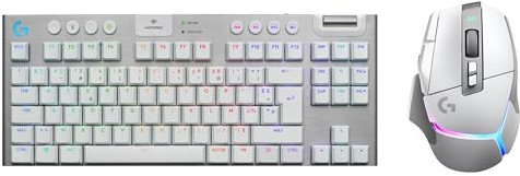 Logitech G G915 X LIGHTSPEED TKL Clavier gaming sans fil ultra-plat, touches PBT double couche, touches entièrement programmables, FRA AZERTY,Logitech G502 X PLUS LIGHTSPEED Souris Gaming RVB Sans Fil