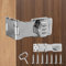 2PCS Password Hasp Locks, 90-180 Degree Cabinet Password Locks Fold Collapsible Hasp Latch Security Combination Latch Lock Barn Door Lock with Screws for Locker, Barn, Outdoor, Garden,Silver