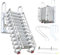 Decken Dachboden Loft Leiter, Klappbare Dachbodentreppe mit Handlauf, Teleskopierbare Dachbodenleiter mit Pull Down System, 12 Stufen Dachbodentreppe, Innen Außen Dachbodentreppe (White, 2.7-3.2m)