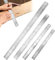 Metall Lineal Set 4 Stück Verdicken Edelstahl Lineal 15cm 20cm 30cm 40cm mit Doppelseitenskala Kante Messwerkzeug Genaue Messung Metall Stahllineal für Lehre Büro Zeichnen Engineering